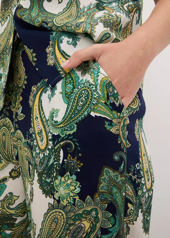 M&ouml;nstrad byxa i f&ouml;ljsam viskos, bonprix