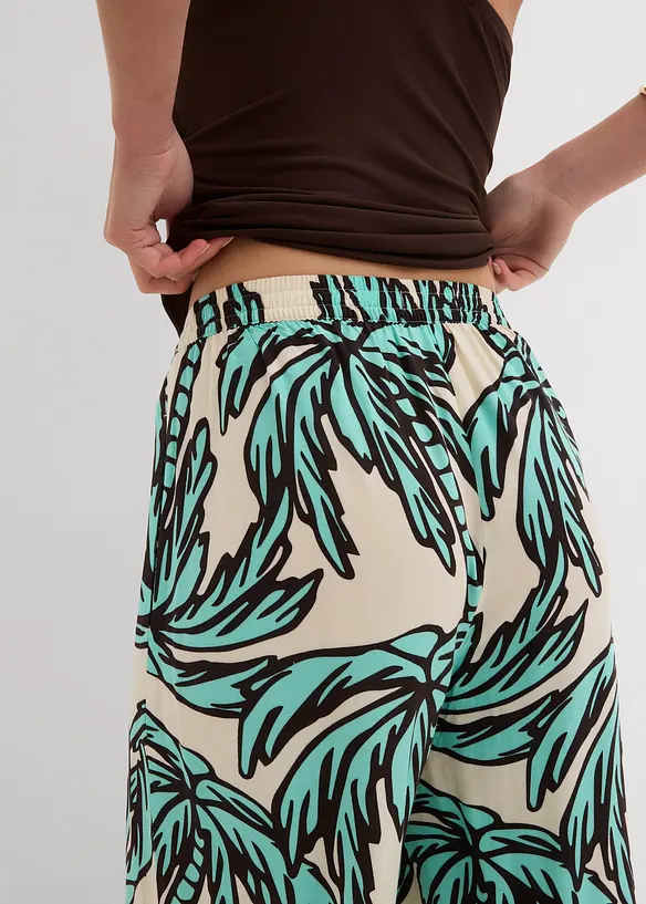 Vid byxa i b&ouml;ljande viskos, bonprix