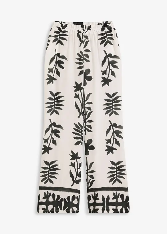 M&ouml;nstrad byxa i f&ouml;ljsam viskos, bonprix