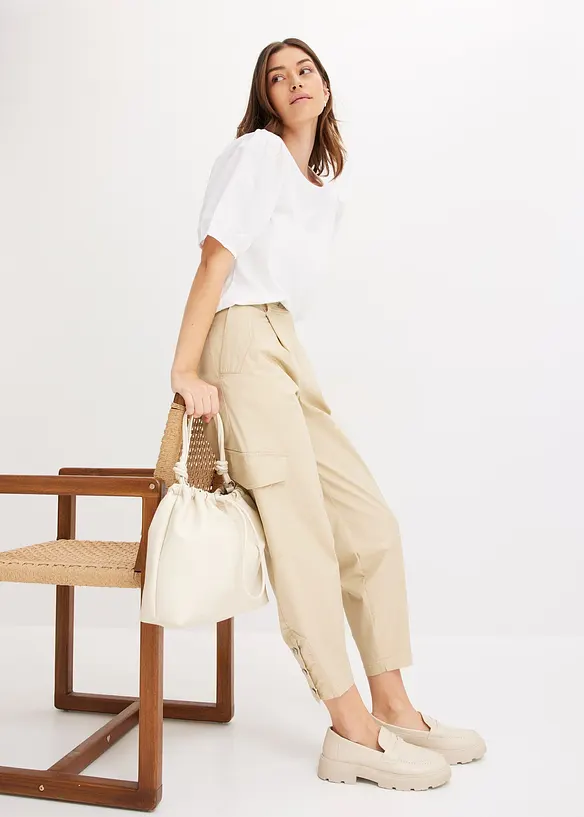 Topp med ballong&auml;rmar, bonprix