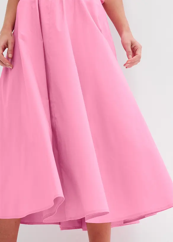 Mellanl&aring;ng kjol i stretchig bomullsmix, bonprix