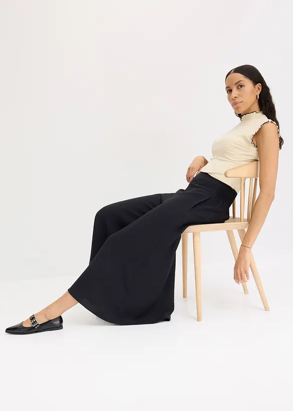 Culottebyxa av viskosmix, bonprix