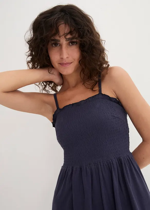 Jerseykl&auml;nning av ren bomull, bonprix