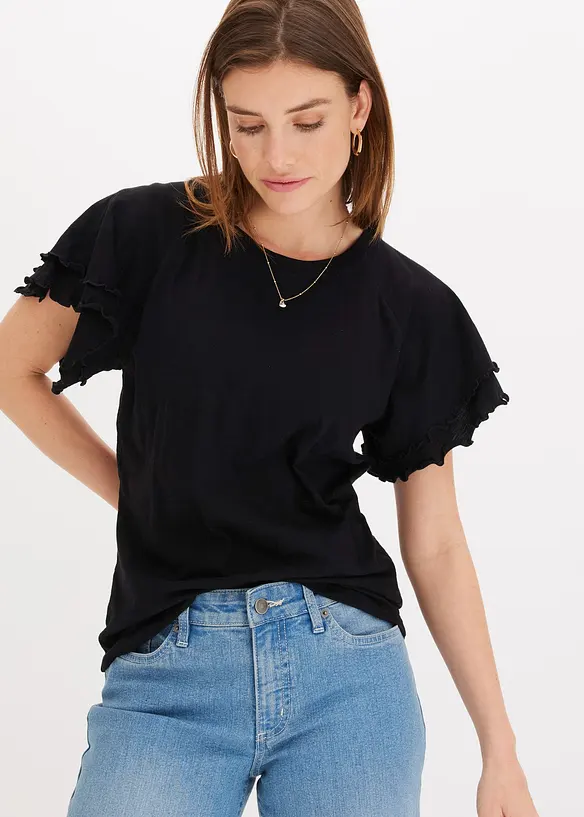 Topp med charmiga &auml;rmar, bonprix