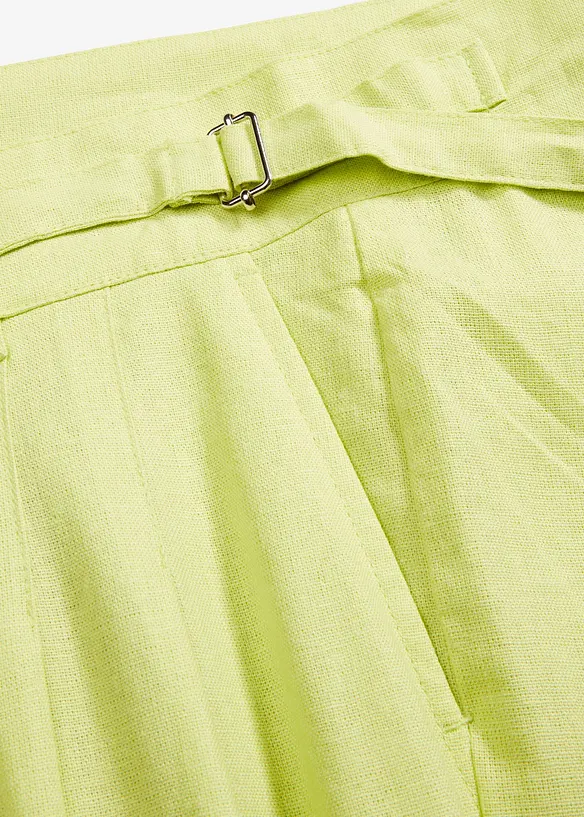 Palazzobyxa i l&auml;tt linnemix, bonprix