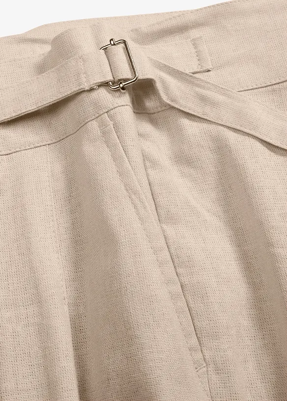 Palazzobyxa i l&auml;tt linnemix, bonprix