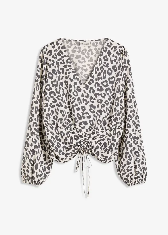 Blus med rynkning, bonprix
