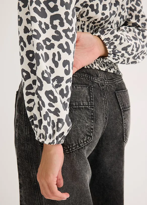 Blus med rynkning, bonprix