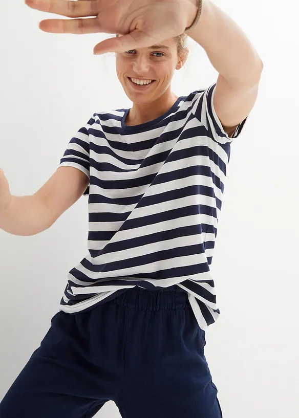 T-shirt med rund halsringning (2-pack), bonprix