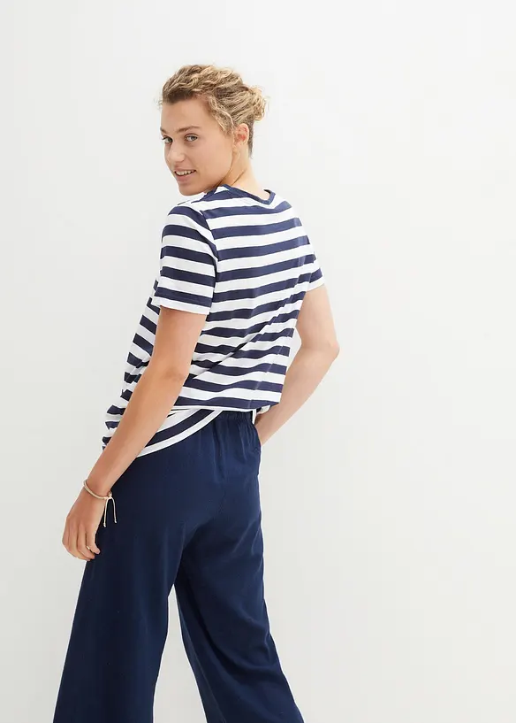 T-shirt med rund halsringning (2-pack), bonprix