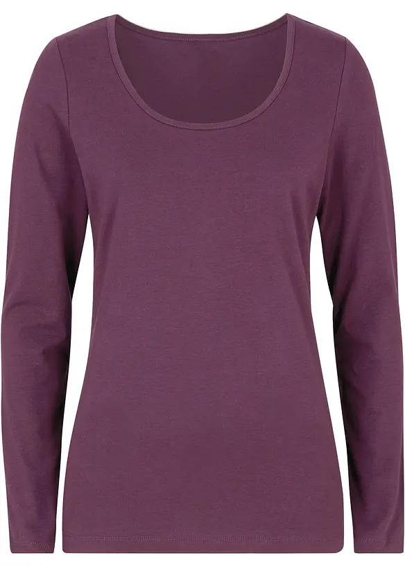 Figurn&auml;ra topp med l&aring;nga &auml;rmar, bonprix