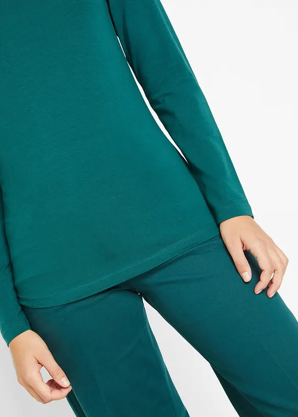 Figurn&auml;ra topp med l&aring;nga &auml;rmar, bonprix