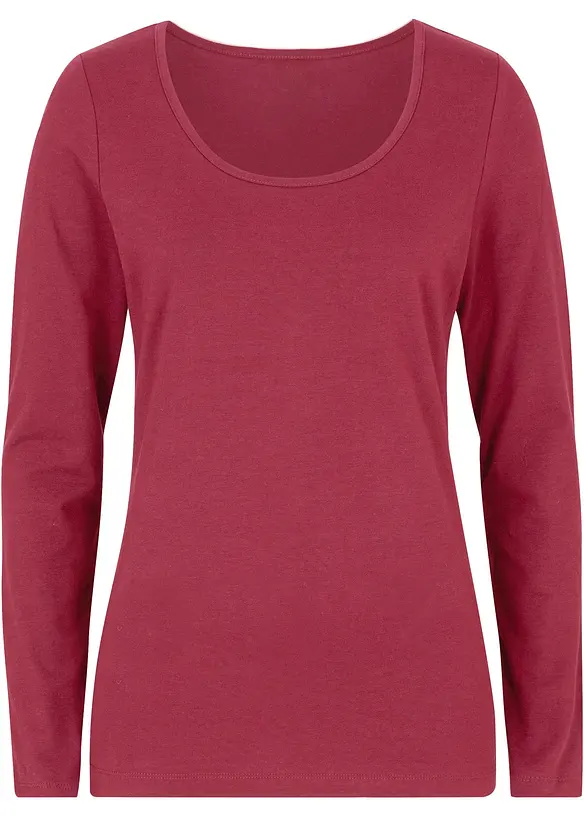 Figurn&auml;ra topp med l&aring;nga &auml;rmar, bonprix