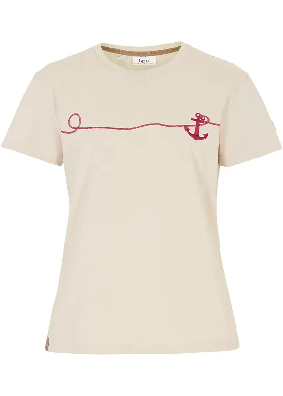 T-shirt med broderi, bonprix