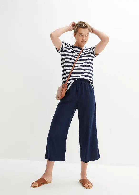 T-shirt med rund halsringning (2-pack), bonprix