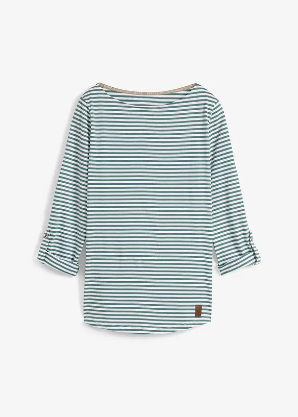 L&aring;ng&auml;rmad topp i ren bomull, bonprix