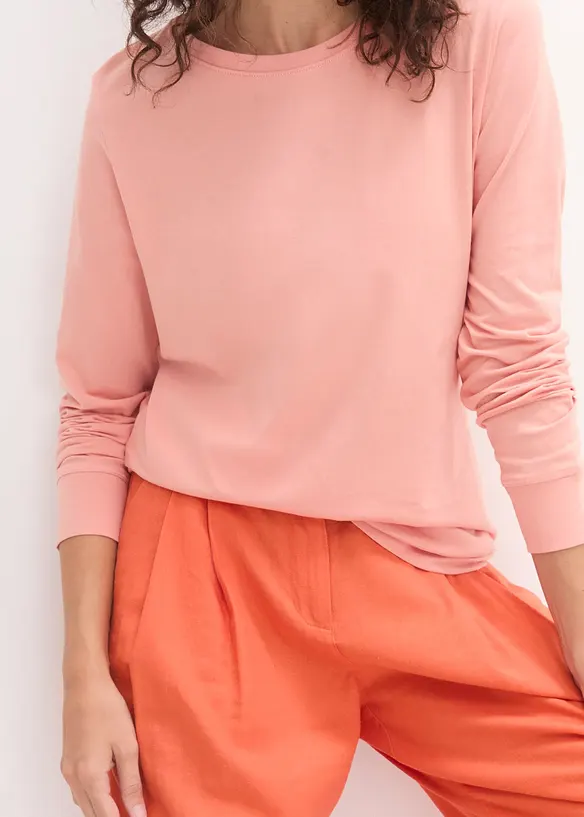 L&aring;ng topp med rund halsringning (5-pack), bonprix