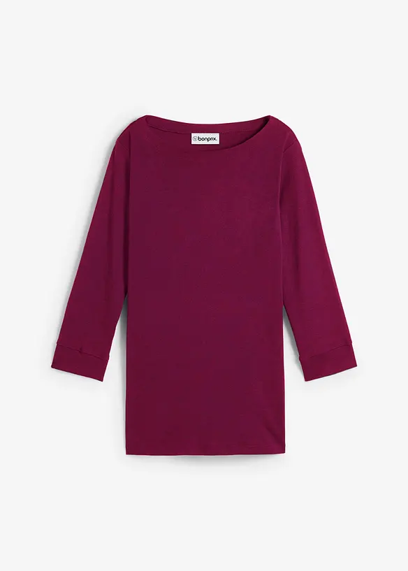 L&aring;ng&auml;rmad topp i ren ekologisk bomull, bonprix