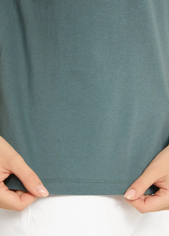 Topp med snygg halsringning, bonprix