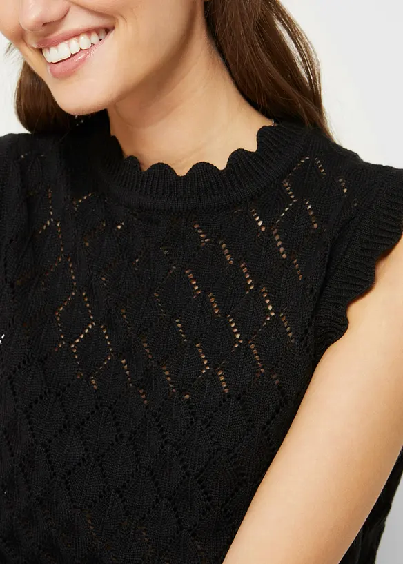 Slipover i bomullsmix med h&aring;lm&ouml;nster, bonprix