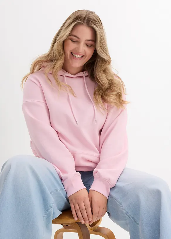 Sweatshirt i oversizemodell med huva, bonprix