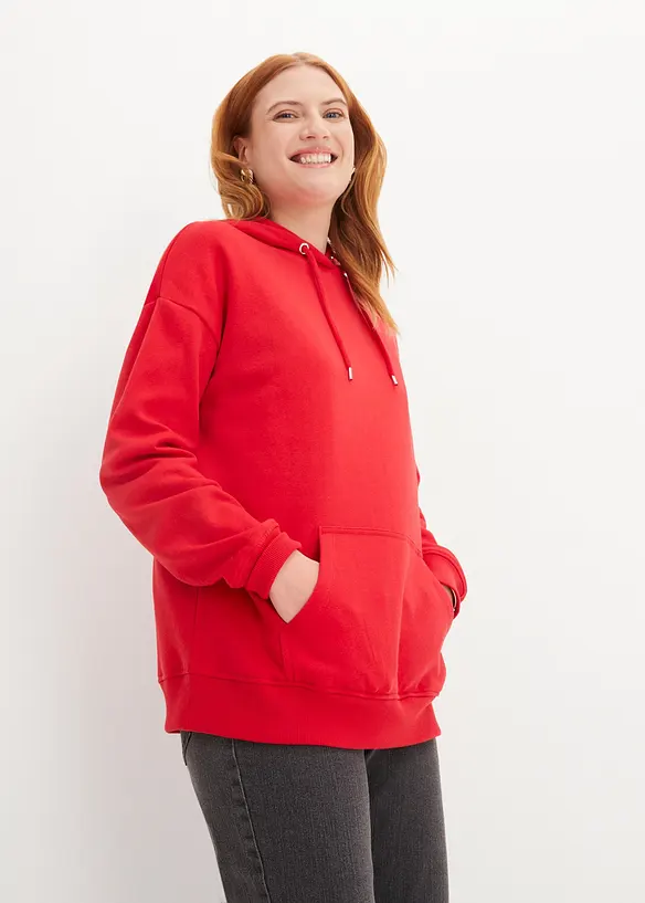 Sweatshirt i oversizemodell med huva, bonprix