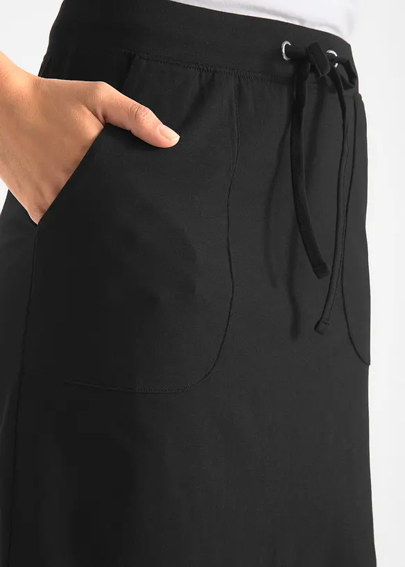 Kjol i ekologisk bomull med stretch, bonprix