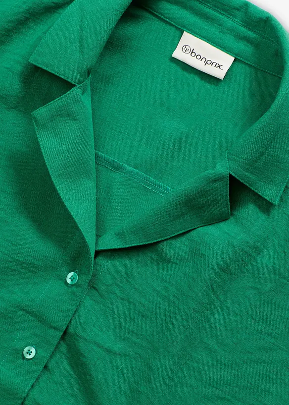 Skjortblus i oversizemodell, bonprix