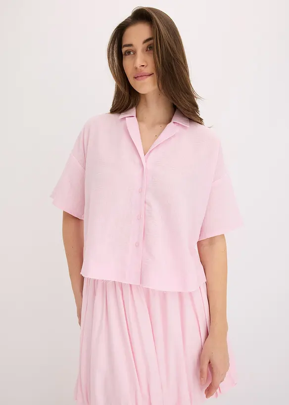 Skjortblus i oversizemodell, bonprix