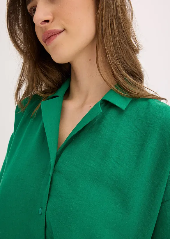 Skjortblus i oversizemodell, bonprix