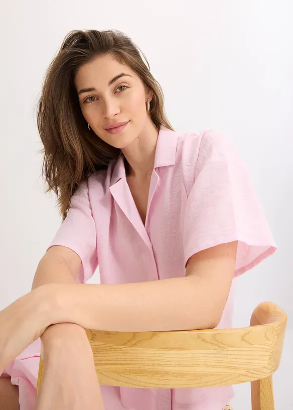 Skjortblus i oversizemodell, bonprix