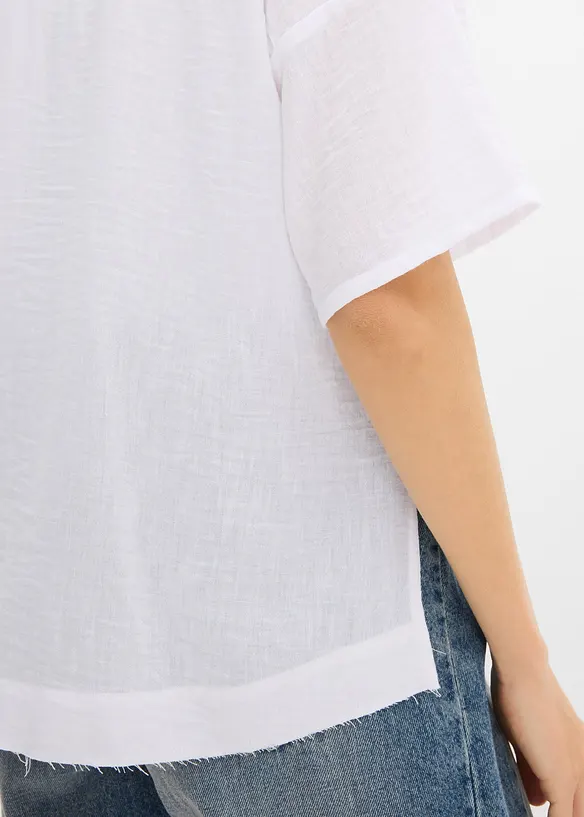Skjortblus i oversizemodell, bonprix