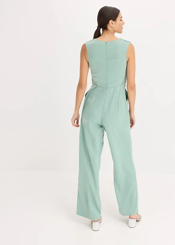 Jumpsuit i glansig satin, bonprix