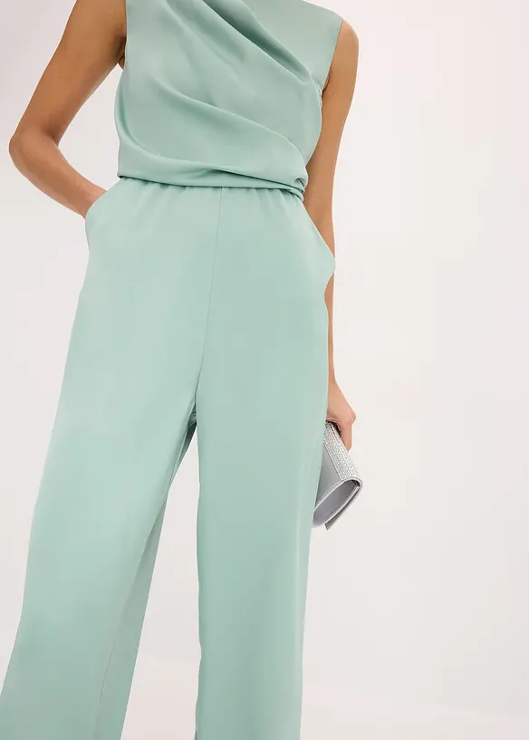 Jumpsuit i glansig satin, bonprix
