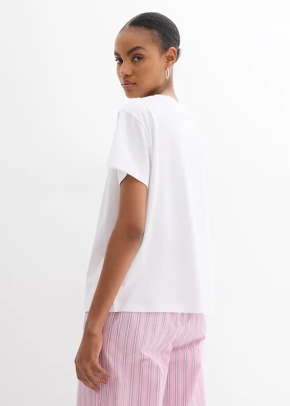 T-shirt i ren ekologisk bomull med tryck, bonprix
