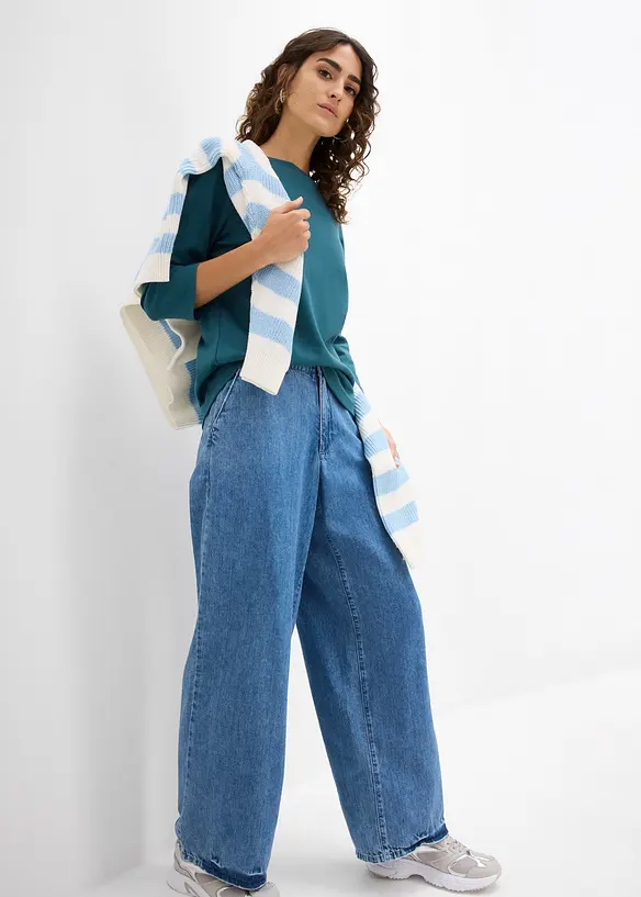 Topp i tjockt material av ekologisk bomull, bonprix