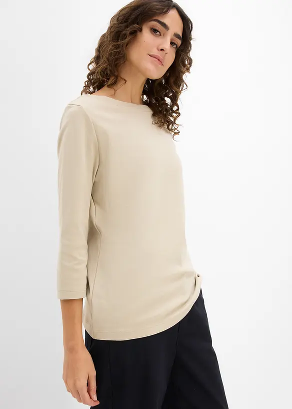 Topp i tjockt material av ekologisk bomull, bonprix