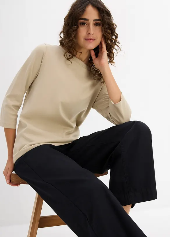 Topp i tjockt material av ekologisk bomull, bonprix