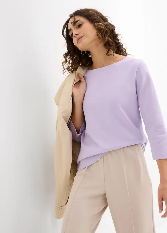 Topp i tjockt material av ekologisk bomull, bonprix