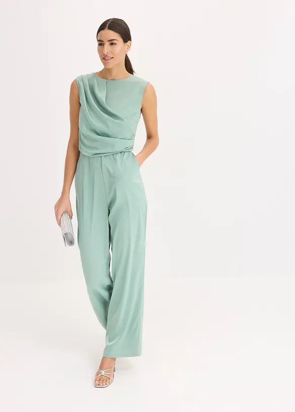 Jumpsuit i glansig satin, bonprix
