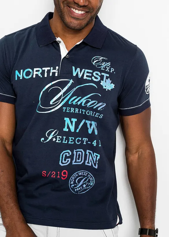 Kort&auml;rmad pik&eacute;tr&ouml;ja i jersey, bonprix