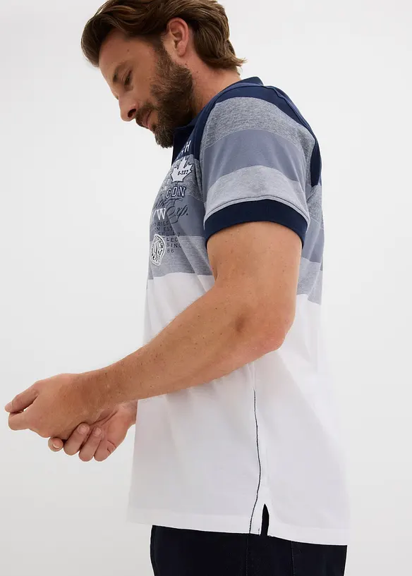 Kort&auml;rmad pik&eacute;tr&ouml;ja i bomullsjersey, bonprix