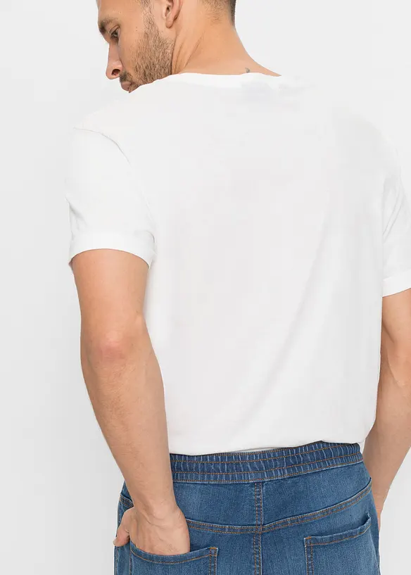 Tunna dra p&aring;-jeans, Regular Fit, Stretch, Straight, med bekv&auml;m midja, bonprix