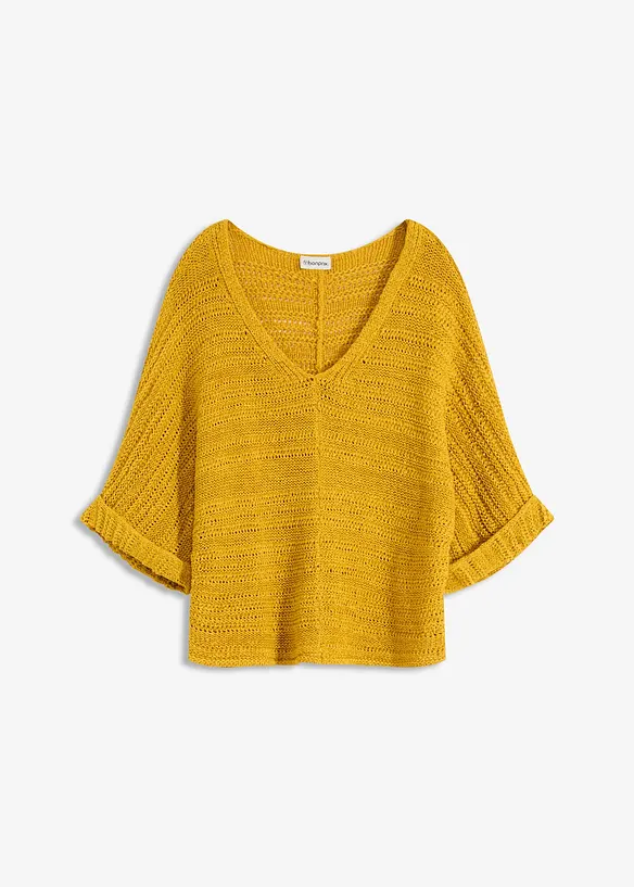 Grovstickad tr&ouml;ja av bandgarn, bonprix