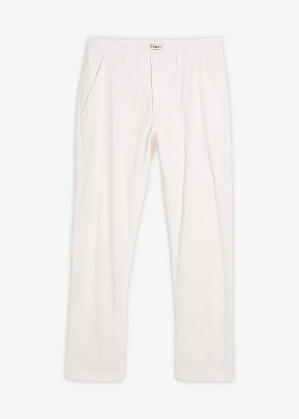 Chinos i linneblandning, normal passform, raka ben, bonprix