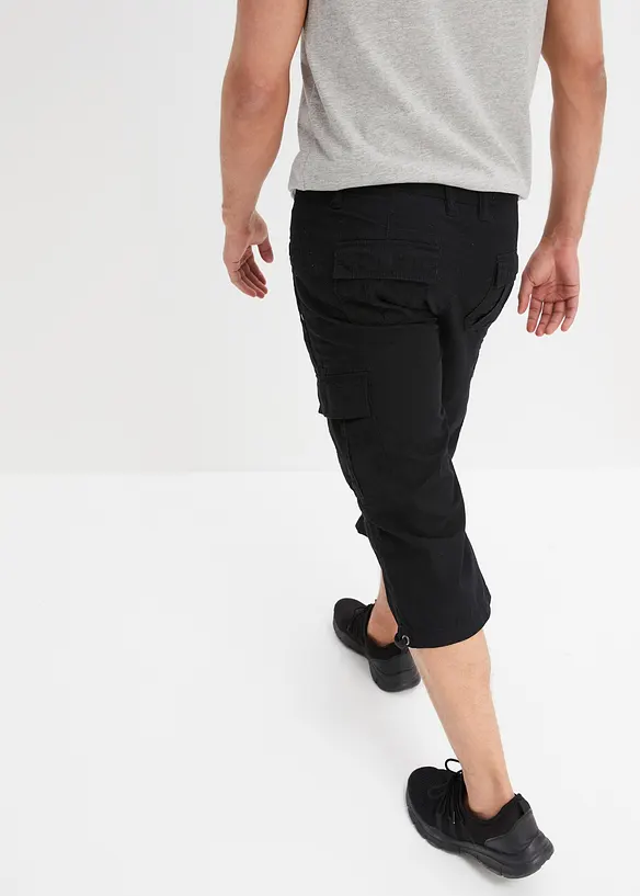 L&aring;nga cargoshorts av ren bomull, normal passform, bonprix