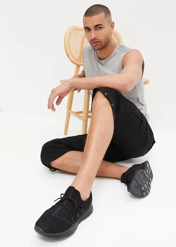 L&aring;nga cargoshorts av ren bomull, normal passform, bonprix