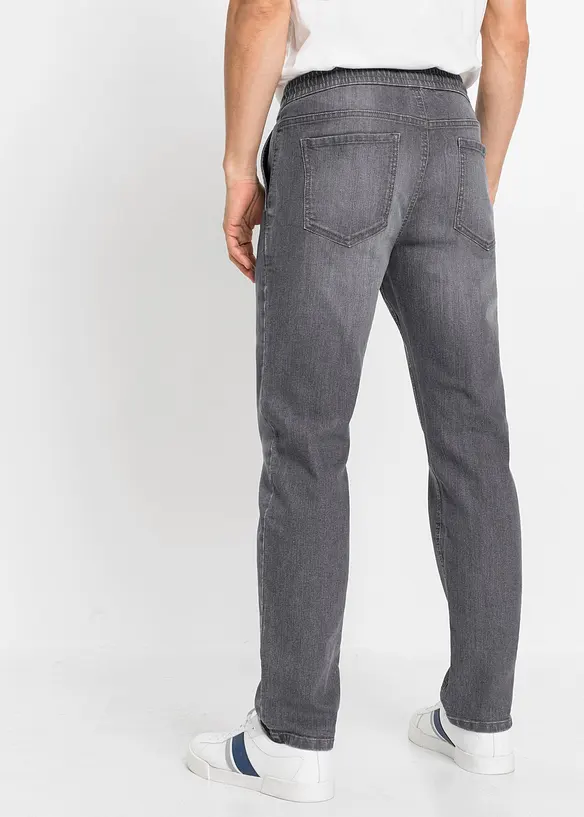 Tunna dra p&aring;-jeans med res&aring;rmidja, Regular Fit, Straight,, bonprix