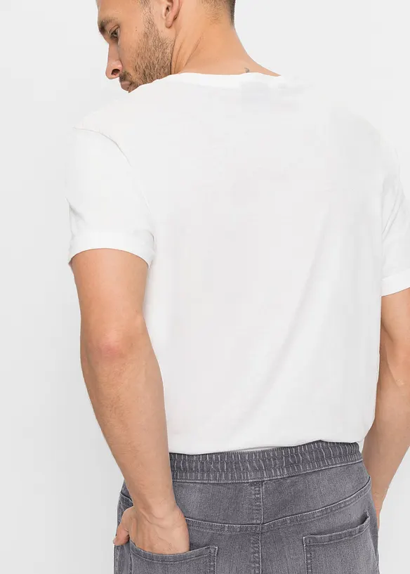 Tunna dra p&aring;-jeans med res&aring;rmidja, Regular Fit, Straight,, bonprix