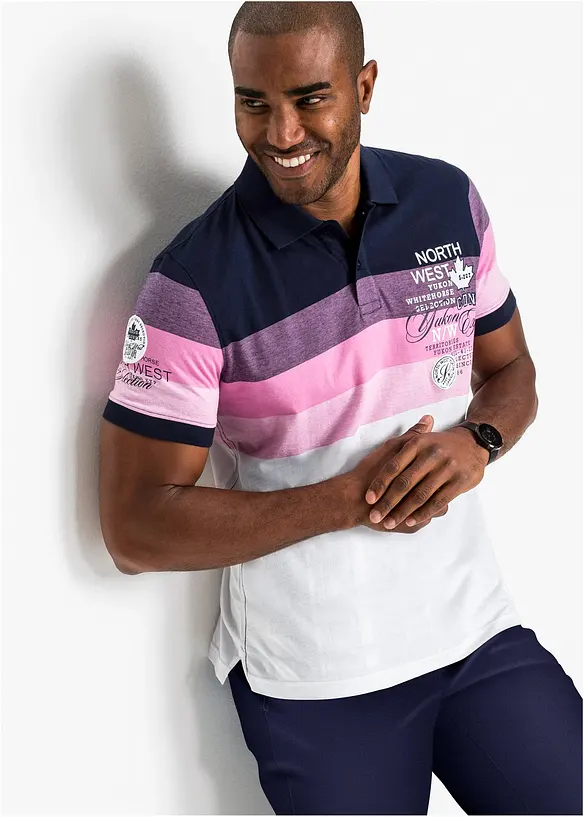 Kort&auml;rmad pik&eacute;tr&ouml;ja i bomullsjersey, bonprix